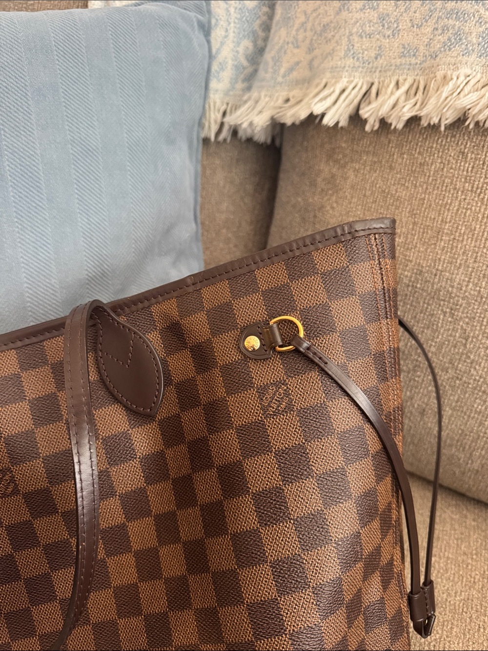 Damier Ebene Neo Neverfull MM Rose Ballerine - Picture 8 of 8